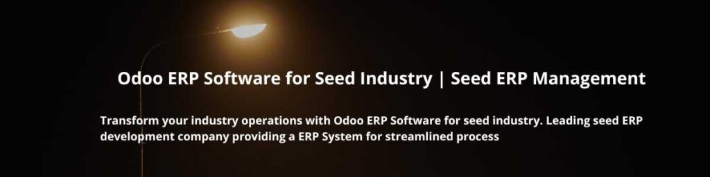 Odoo seed industry erp software